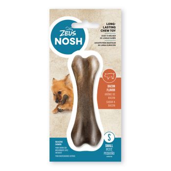 Juguete Mordedor Para Perros Zeus Nosh Strong, Hueso, Beicon , 11cm