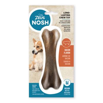 Juguete Mordedor Para Perros Zeus Nosh Strong,  Hueso, Beicon , 15cm