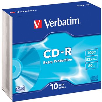 Cd-r Verbatim Extra Protection Slim Case 10uds