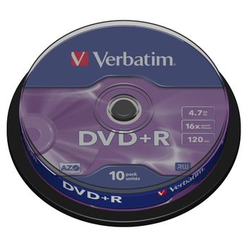 Dvd+r Verbatim Matt Silver Tarrina 10uds