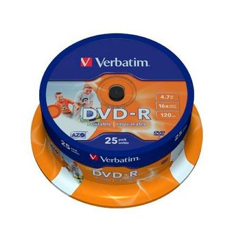 Dvd-r Verbatim Matt Silver Tarrina 25 Uds