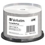 Verbatim Dvd-r 47gb 16x 50 Pack Spindle Datalife Plus Wide Inkjet Printable Professional