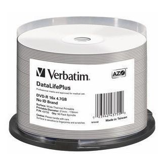 Verbatim Datalifeplus 4,7 Gb Dvd-r 50 Pieza(s)