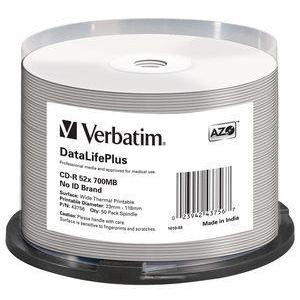 Verbatim Cd-r 52x Datalifeplus 700 Mb 50 Pieza(s)