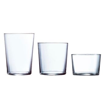 Set 18 Vasos Altos Y Bajos Vidrio Gorbea 53/36/23cl - 6/6/6