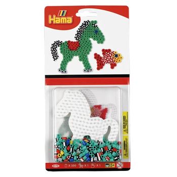 Blister Hama Beads Midi 350 Beads Color Y Bicolor + Placa Poni + Papel De Planchado