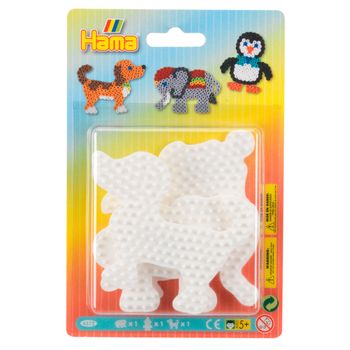 Blister Hama Beads Midi 3 Placas / Pegboards Pequeã±as Elefante, Pingã¼ino Y Perro