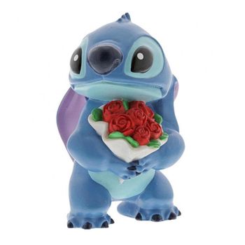 En - Figura Decorativa De Stitch Con Flores