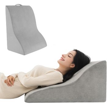 Almohada De Lectura, Cojin Lectura Cama Con Funda Lavable A Máquina Costway 51 X 32 X 63 Cm