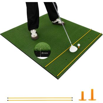 Tapete De Golf 3 En 1, Alfombrilla De Golf Césped Sintético, Densidad 25mm Costway 152 X 92 Cm