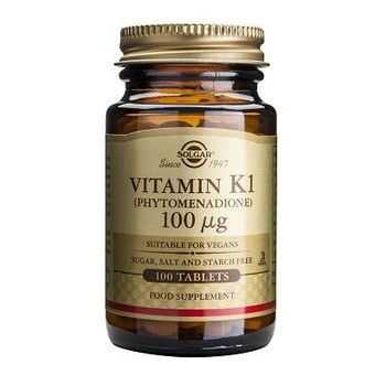 Vitamina K1 Fitomenadiona 100 Μg Solgar, 100 Comprimidos