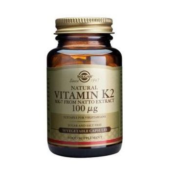 Vitamina K2 Menaquinona-7 100 Μg Solgar, 50 Cápsulas Vegetales