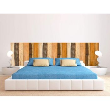 Cabecero Cama Efecto Madera Multicolor 200 X 60 Cm