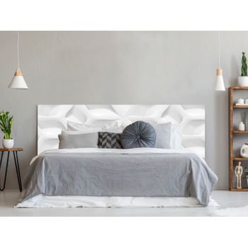 Cabecero Cama Pvc Blanco Estrellas Moderno 3d 200 X 60 Cm