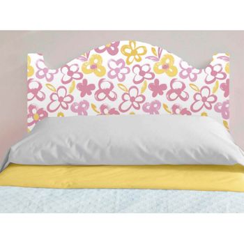 Cabecero Cama Infantil Flores Rosamarillas 150 X 60 Cm