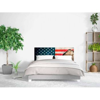 Cabecero Cama Bandera América Madera 135 X 60 Cm