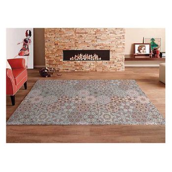 Alfombra Pvc Mosaico Metálico 95 X 133 Cm