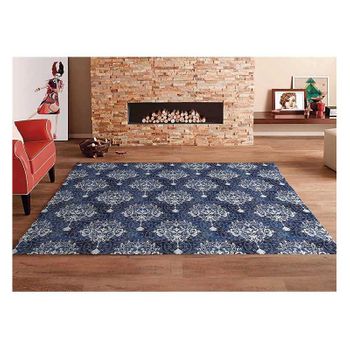 Alfombra Pvc Motivo Tapiz Azul 95 X 95 Cm