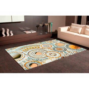 Alfombra Pvc Mosaico Circular 95 X 200 Cm