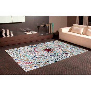 Alfombra Pvc Mosaico Romano Espiral 95 X 95 Cm