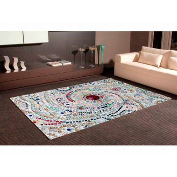 Alfombra Pvc Mosaico Romano Espiral 95 X 133 Cm