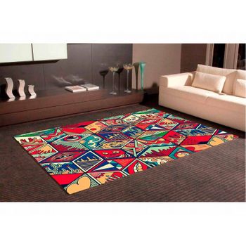 Alfombra Pvc Estilo Arte Moderno 95 X 95 Cm