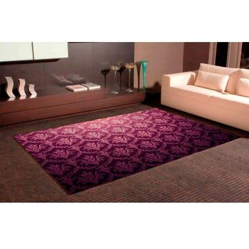 Alfombra Pvc Flor De Lirio Púrpura 95 X 165 Cm