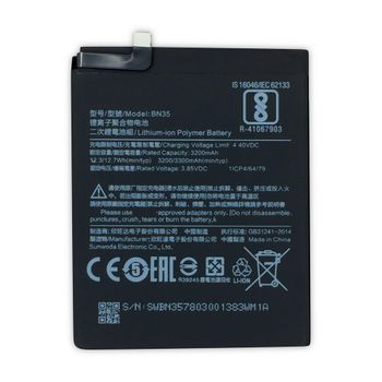 Bateria Compatible Xiaomi Bn35 - Xiaomi Redmi 5 (5.7'') (3200mah) / Capacidad Original / Repuesto Nuevo Calidad Maxima / Envio