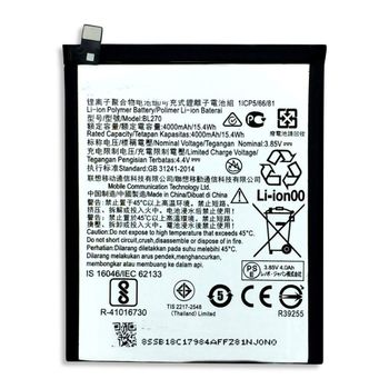 Bateria Compatible Lenovo Bl270 - Lenovo Vibe K6 G Plus / G5 Plus | Capacidad 4000mah / Capacidad Original / Repuesto Nuevo