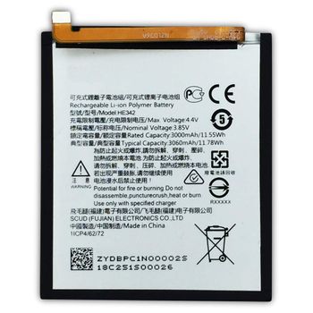 Bateria Compatible Nokia He342 - Nokia 5.1 / 6.1  Plus / X6 2018 / Ta-1099 | 3060mah / Capacidad Original / Repuesto Nuevo