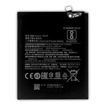 Bateria Compatible Xiaomi Bn46 - Xiaomi Redmi Note 6 / Redmi Note 8 (4000mah) / Capacidad Original / Repuesto Nuevo Calidad