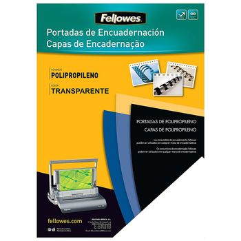 Portadas De Pp Transparente 500 Micras Fellowes - Pack 100