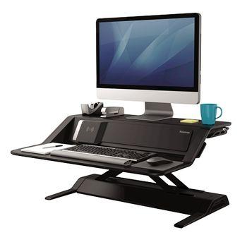 Sit-stand Lotus Dx Estacion De Trabajo - Ajustable En Altura - Puertos Usb - Carga Inalambrica - Color Negro Fellowes