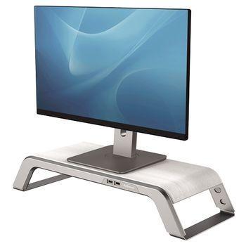 Soporte para monitor/portátil Vilppula Ajustable en altura Aglomerado -  gris oscuro [en.casa]