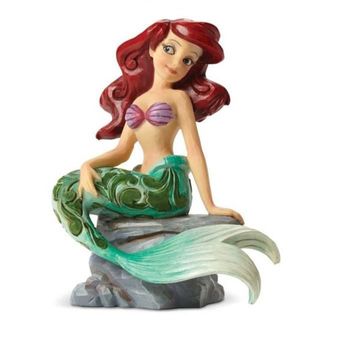 Figura De Disney - Enesco - La Sirenita: Ariel Sentada Sobre Una Roca