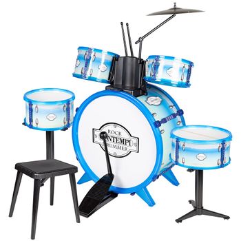 Super Bateria Musical Gigante Con Taburete 1325779