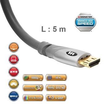 Câble HDMI noir BLUESKY : le câble à Prix Carrefour