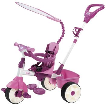 Triciclo Rosa Deluxe 4 En 1, Marca Little Tikes