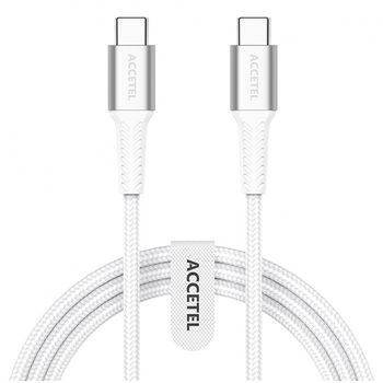 Cable De Carga 100cm Usb-a - Ios Con Certificado Mfi Accetel Compatible Con Movil Apple Iphone 15 Pro - Blanco