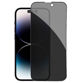 Cristal Templado De Antiespía Gift4me Compatible Con Movil Apple Iphone 15 Pro Max - Transparente / Negro