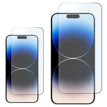 Kit 2 Cristal Templado Cleargorilasglass Gift4me Compatible Con Movil Apple Iphone 15 Plus - Transparente / Negro