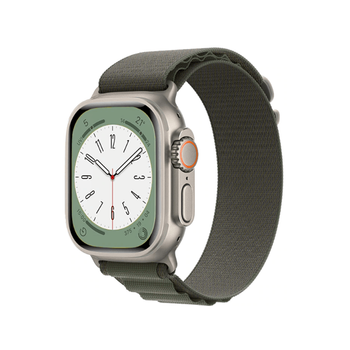 Bracelete Nylonsense Alpine M (pulso De 145mm A 190mm) Para Apple Watch Series 9 Aluminum - 41mm - Verde