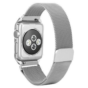 Bracelete Milanese Loop Fecho Magnético Para Apple Watch Series 9 - 41mm - Cinza