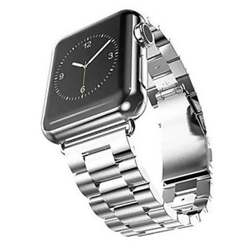 Bracelete Aço Stainless Lux + Ferramenta Para Apple Watch Series 9 - 41mm - Cinza