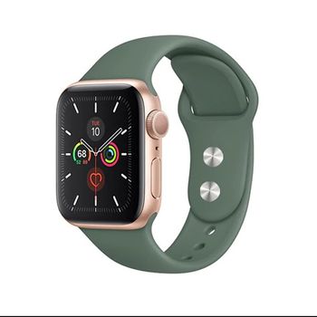 Bracelete Smoothsilicone Para Apple Watch Series 9 - 41mm - Verde Escuro