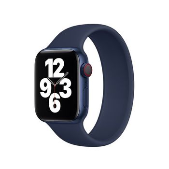 Bracelete Solo Siliconsense Para Apple Watch Series 9 - 41mm (pulso:142-158mm) - Azul Escuro