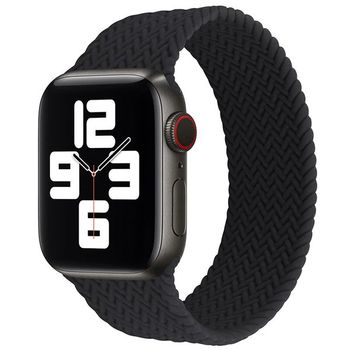 Bracelete Braided Solo Nylonsense Para Apple Watch Series 9 - 41mm (pulso:165-176mm) - Preto