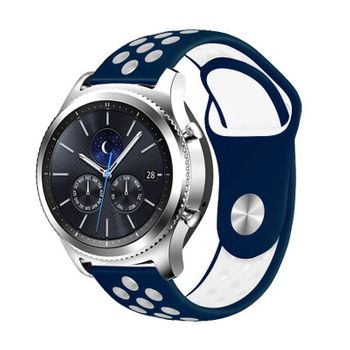 Correa Deportiva Gift4me Compatible Con Reloj Garmin Venu 3 - Azul Oscuro / Blanco