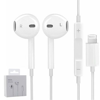 Auriculares Ios Headset Com Certificado Mfi Para Apple Iphone 14 Pro - Branco