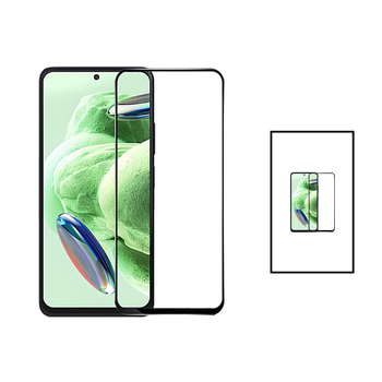 Kit 2 Película De Vidro Temperado Full Cover Phonecare Para Xiaomi Redmi Note 13 - Transparente/preto